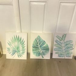 8”10 Adorable Leafy Green Hand Painted Pics