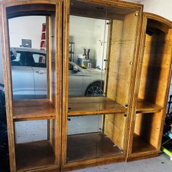 3pc Glass China Cabinet