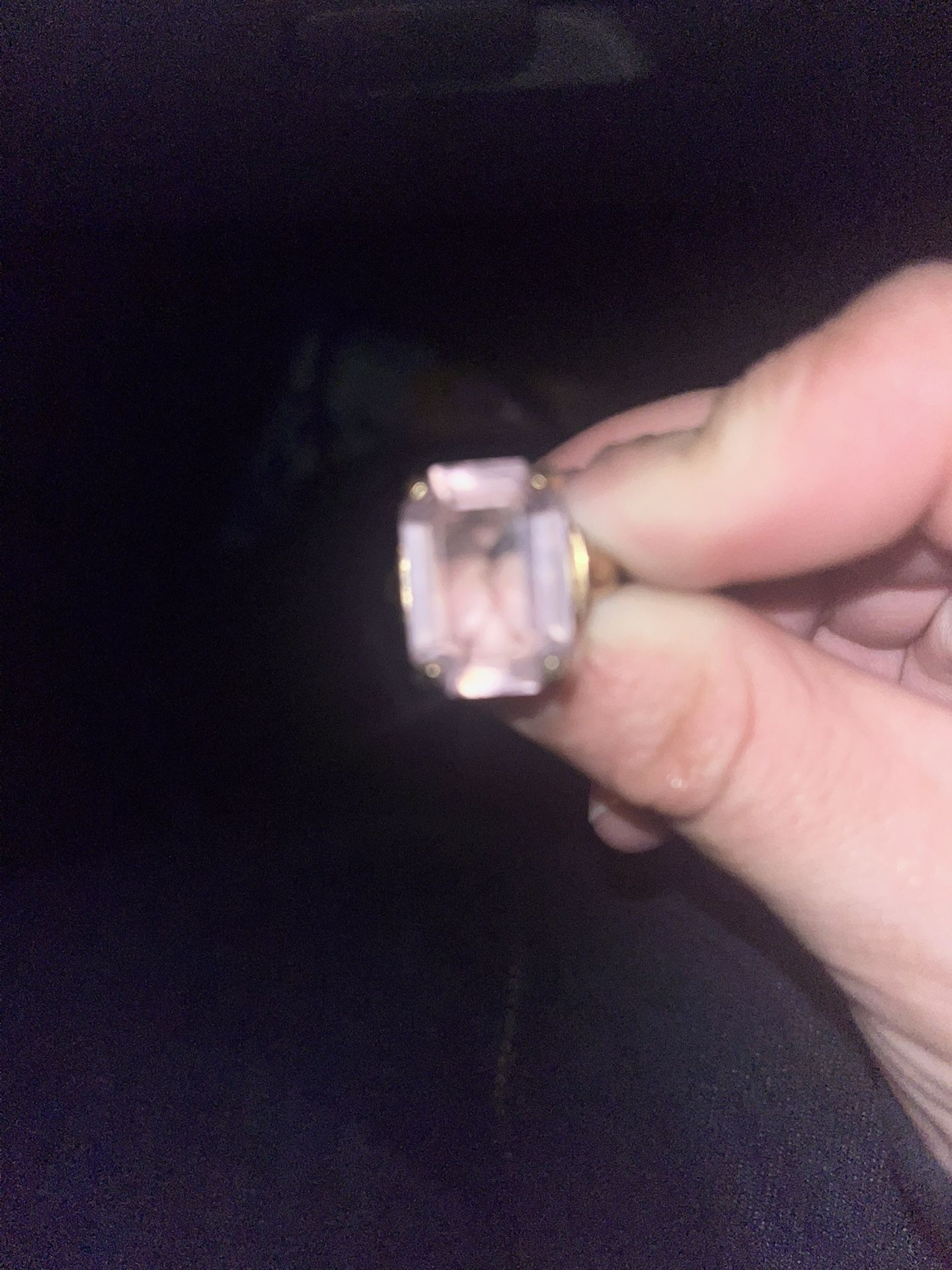 Ash Ring | Lavender Emerald Cut Sapphire + Diamond Baguette Engagement Ring 1.58 ct | 14k Recycled Gold