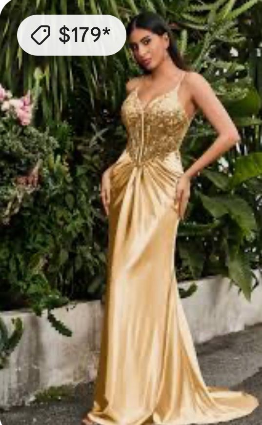 gold color dress