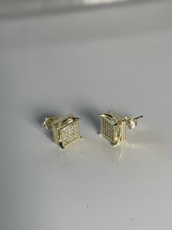 14K Gold Filled Square Stud Earrings 