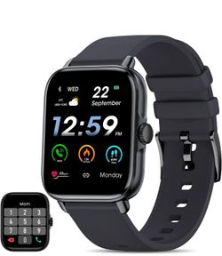 Brand New Da Fit Y22 Black Smart Watches for Women/Men, Smart Watch for Android Phones and iPhone Compatible, Alexa Built-in, 1.7" Fitness Watches for