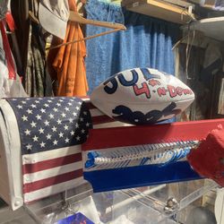 July 4th & Down Hand Painted Football
