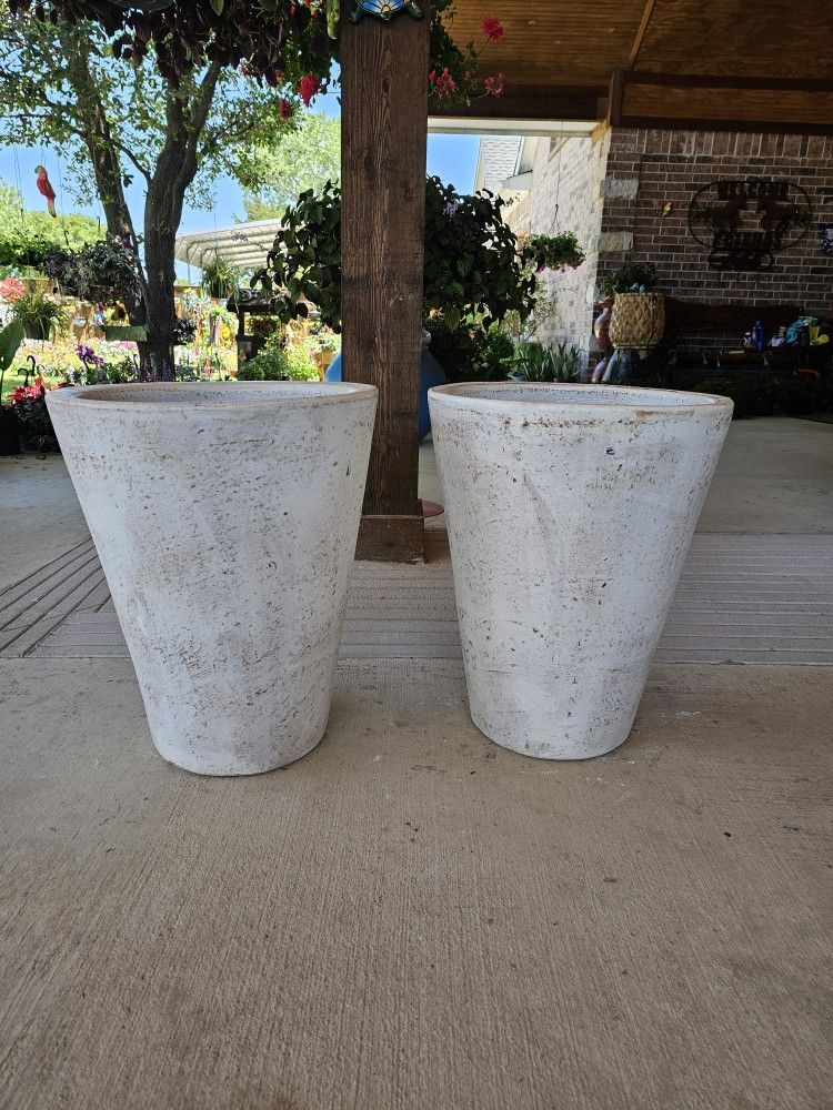 Cone Shape Clay Pots . (Planters) Plants, Pottery, Talavera $75 cada una.