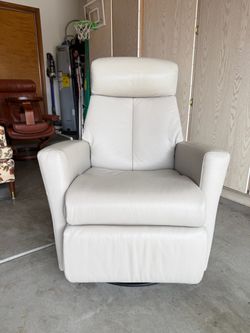 IMG Manual Leather Recliner and Footrest