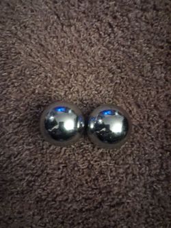 Polished Chrome Steel Balls Set of 2