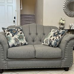 Sofa & Loveseat Set- Gray