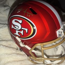 Frank Gore Autographed Helmet