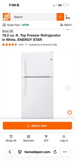 GE fridge new