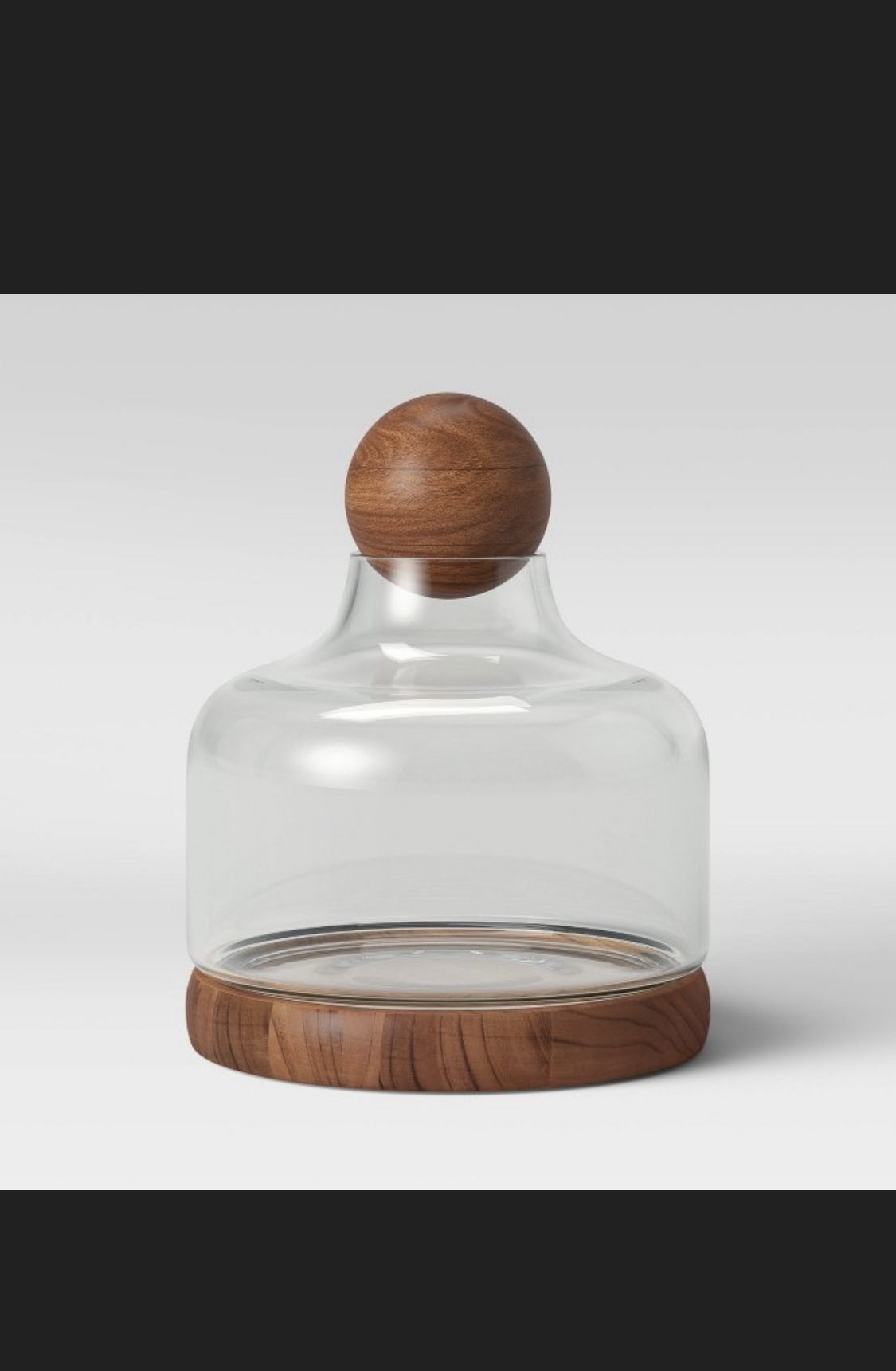 11" Wide Recycled Glass/Wood Terrarium Blue - Smith & Hawken