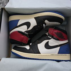 Jordan Union x Fragment Air Jordan 1 Retro High OG Black White Varsity Red