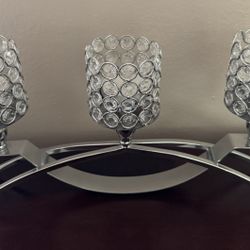 Crystal Candle Holder (17” L X 9” H)