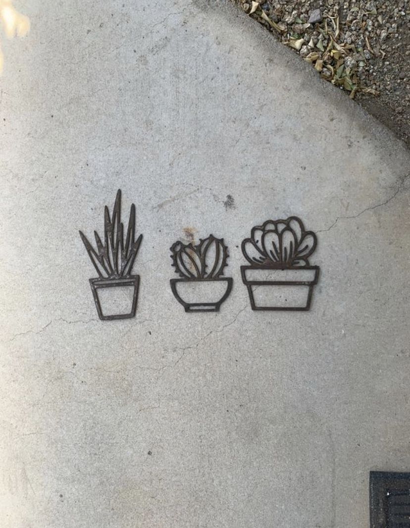 Succulent metal cutout