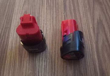 Milwaukee M12 batteries 2 x $40
