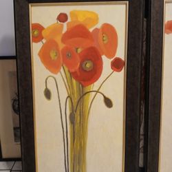 NEEDS TO GO flower Painting 2PC