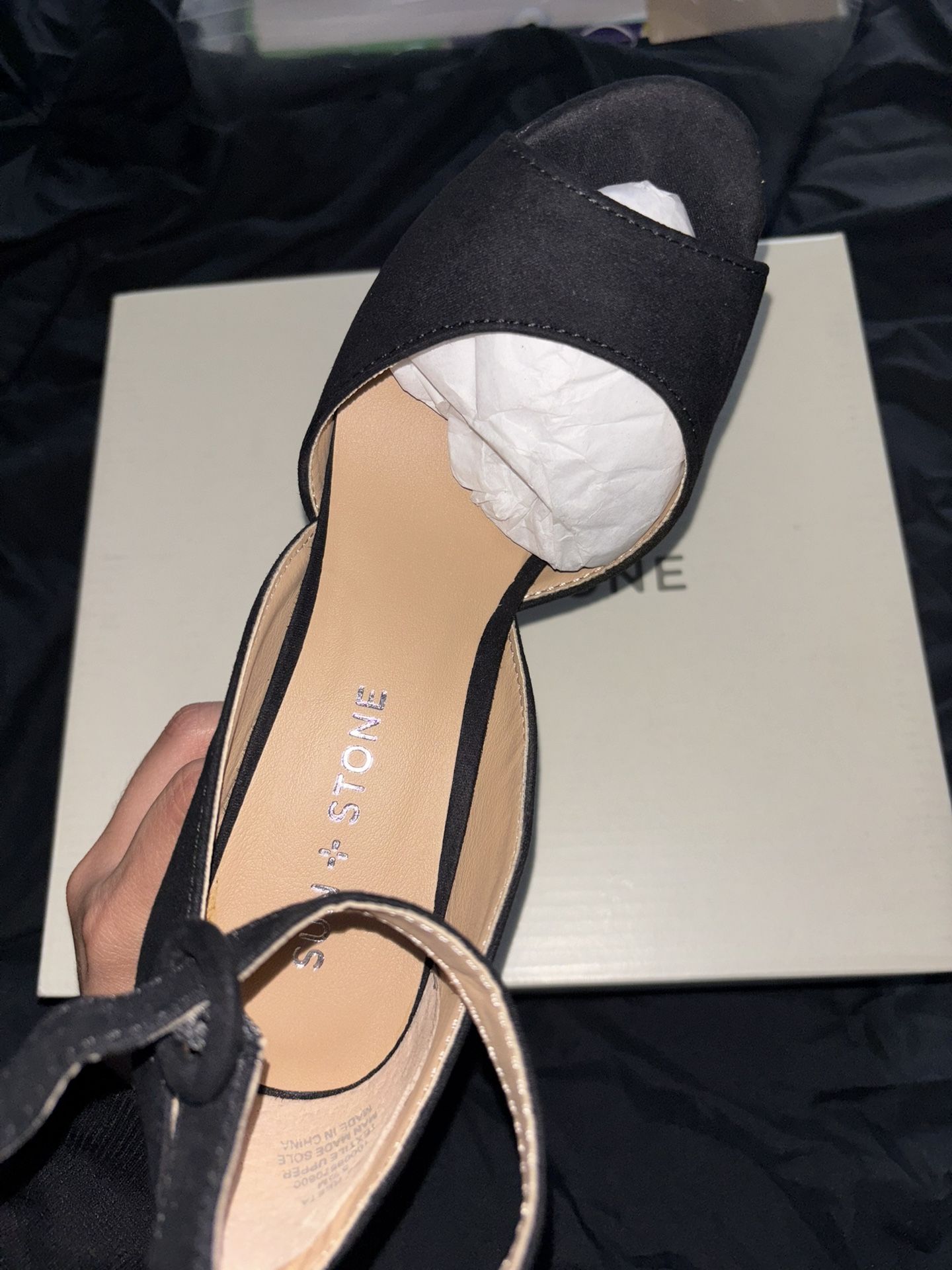 Sun & Stone Black Heels