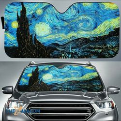 Starry Night In Painting Car Windshield Shade