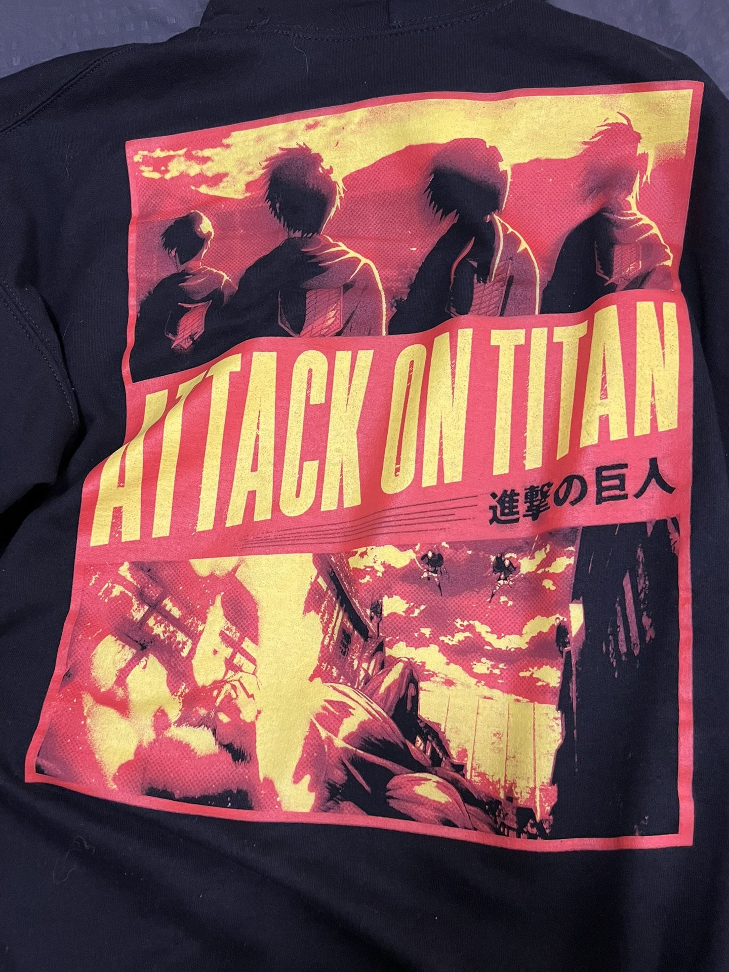Attack On Titan Hoodie Black XL X-Large