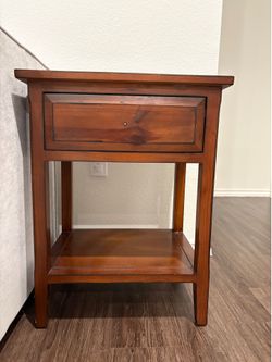 Wood side table