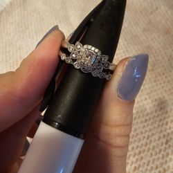 Engagement Ring with Wedding Band