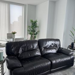Dark Brown Leather Recliner Couches 