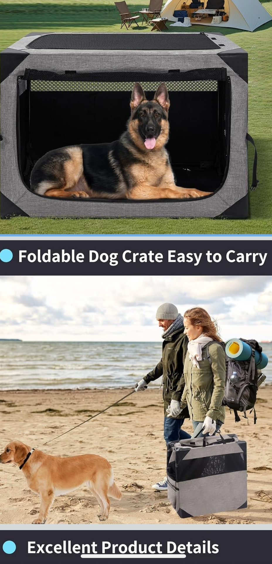 Portable Dog Crate New Open Box