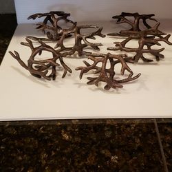 Set of 6 Unique Antler Style Napkin Rings
