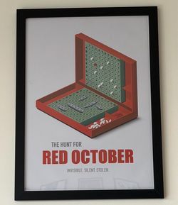 Framed The Hunt for Red October Poster (16.4” x 23.2”) – Ready to Hang