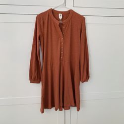 Vici Flawless Blush Pink Ribbed Knit Long Sleeve Dress