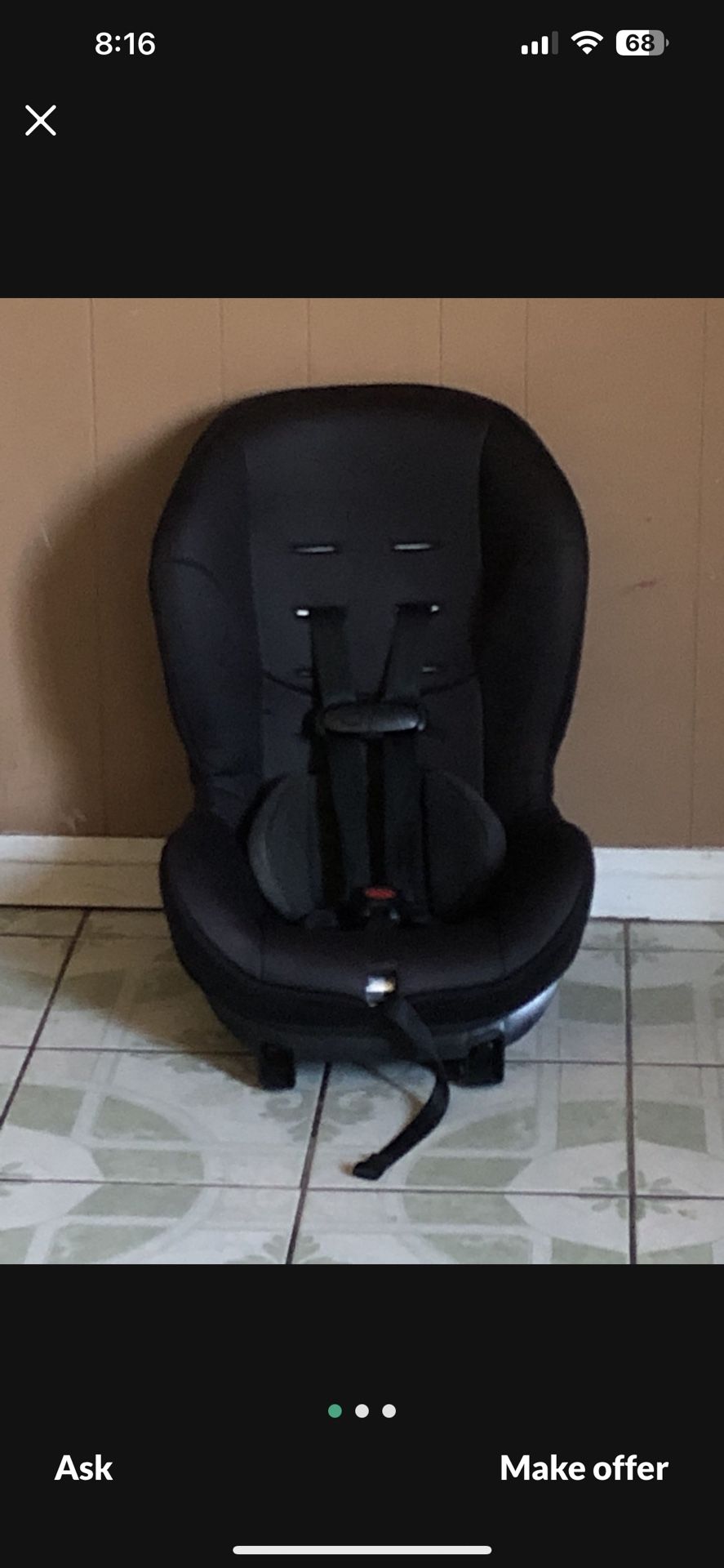 LIKE NEW EVENFLO CONVERTIBLE CAR SEAT!!!!