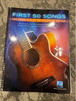 First 50 Songs you should play on acoustics guitar book