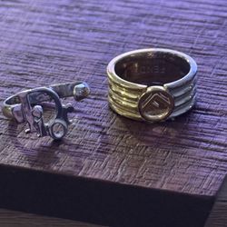 FENDI and DIOR Vintage rings 