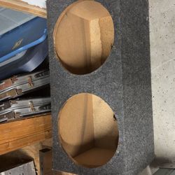 Carpeted box for two 12 inch subs.