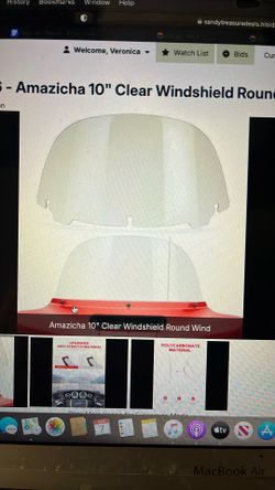 Amazicha 10” Clear Windshield Round Wind