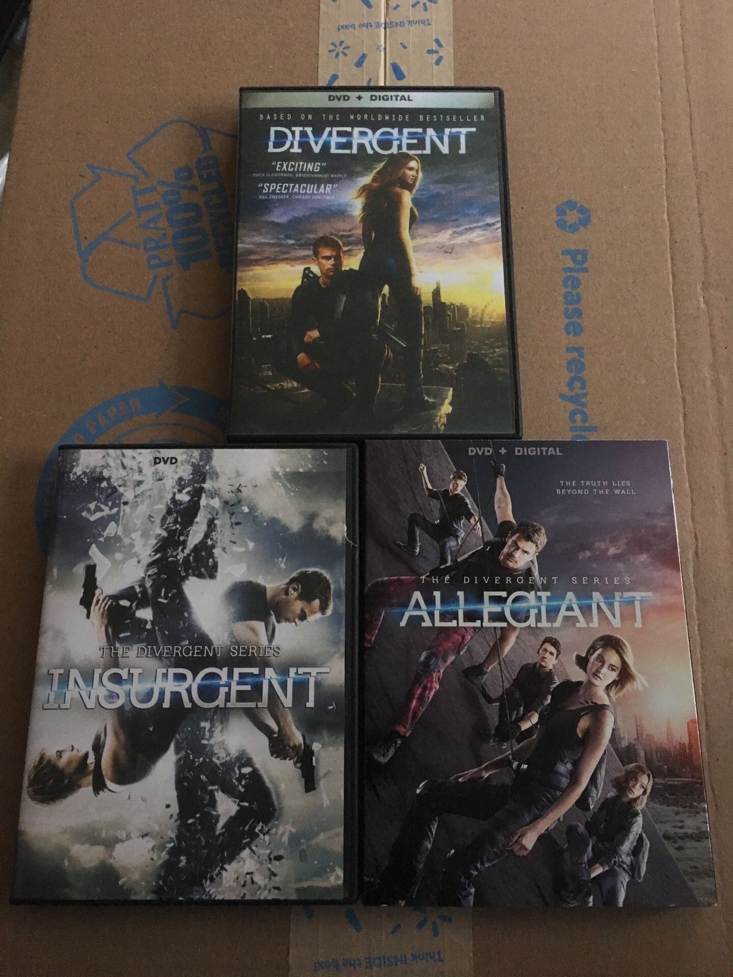 DIVERGENT dvd collection is for sale.