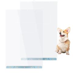 New 2 PACK Dog Door Replacement Flaps - Measures 15" x 23.5", Super Large Dog Door Flap Compatible with Ruff Weather Pet Door, BPA Free, Less Shrinkag