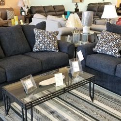 Wixon Slate Living Room Set & Sofa And Loveseat 