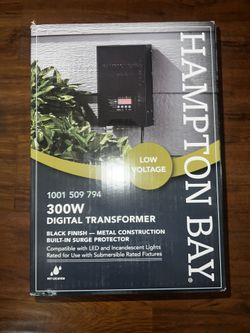 Hampton Bay Low-Voltage 300-Watt Landscape Lightin Transformer with Dusk to Dawn Sensor