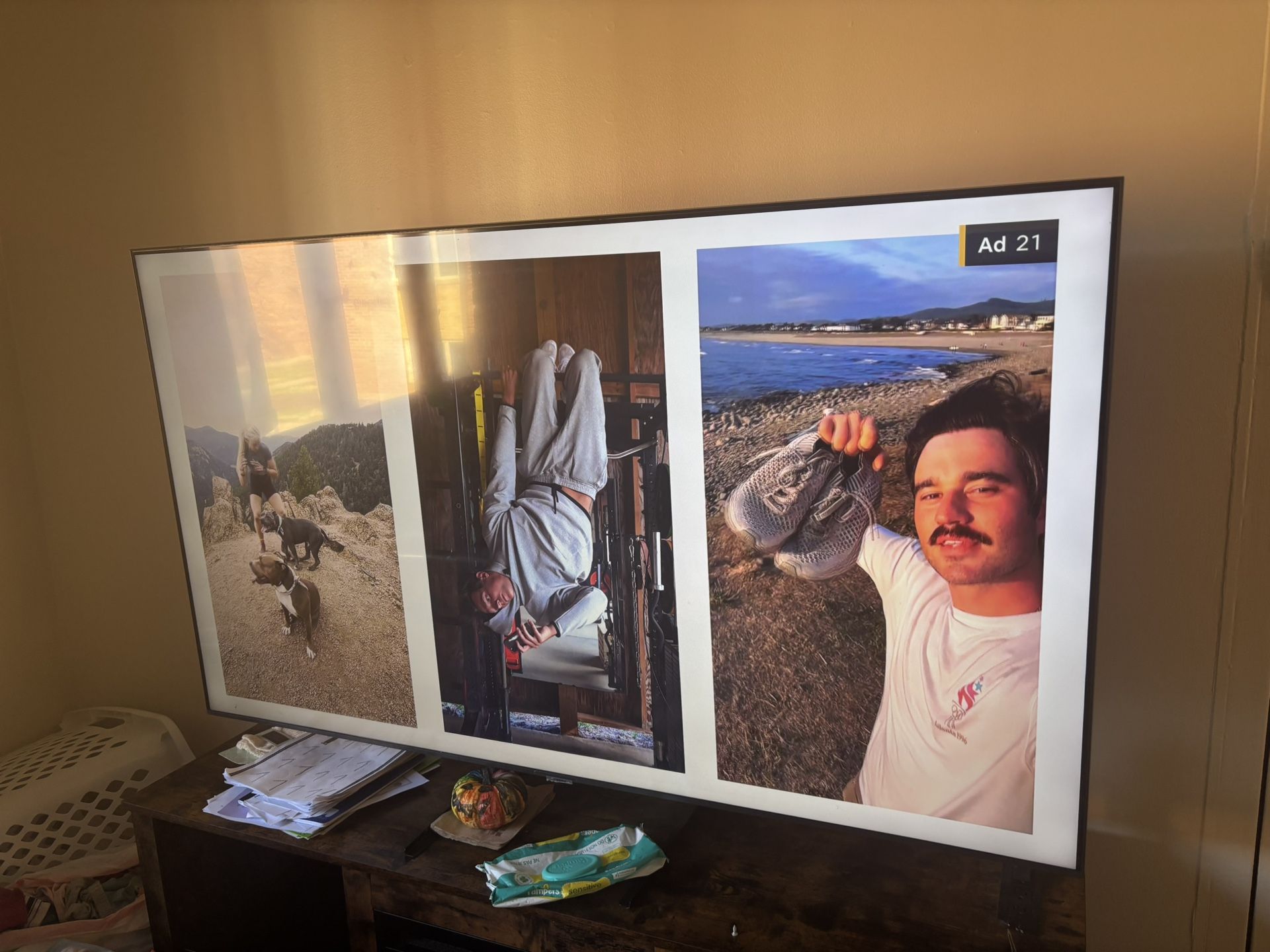 Long Couch $300  Love seat $150 65’ Samsung Smart TV $400 Can buy separately if wanted too!