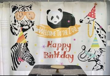 Party Animal Backdrop Party Supply Decoration