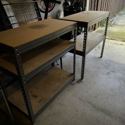 Garage Work Bench and Storage Shelves 
