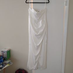 White Maxi Dress By Fashion Nova