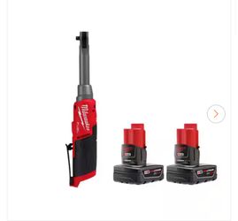 M12 FUEL 12V Lithium-Ion 3/8 in. Brushless Cordless Ratchet Extended Reach High Speed & 3.0 Ah Battery Pack (2-Pack)