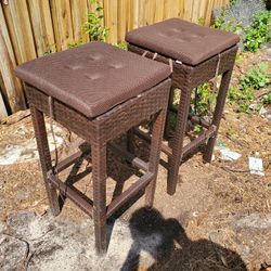 Wicker Bar Stools