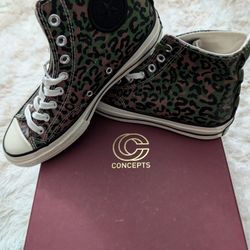 Converse x CONCEPTS Chuck Taylor HI Leapord Camo M8 W10