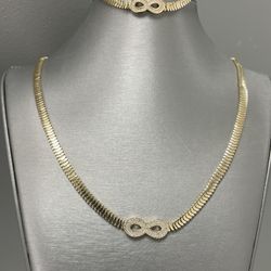 Set De Gargantilla En 10k Y 14k 