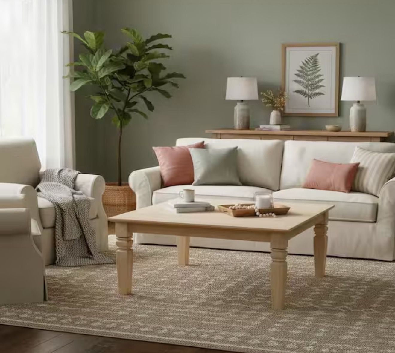 International Concepts Java 36 in. Unfinished Square Wood Top Coffee Table