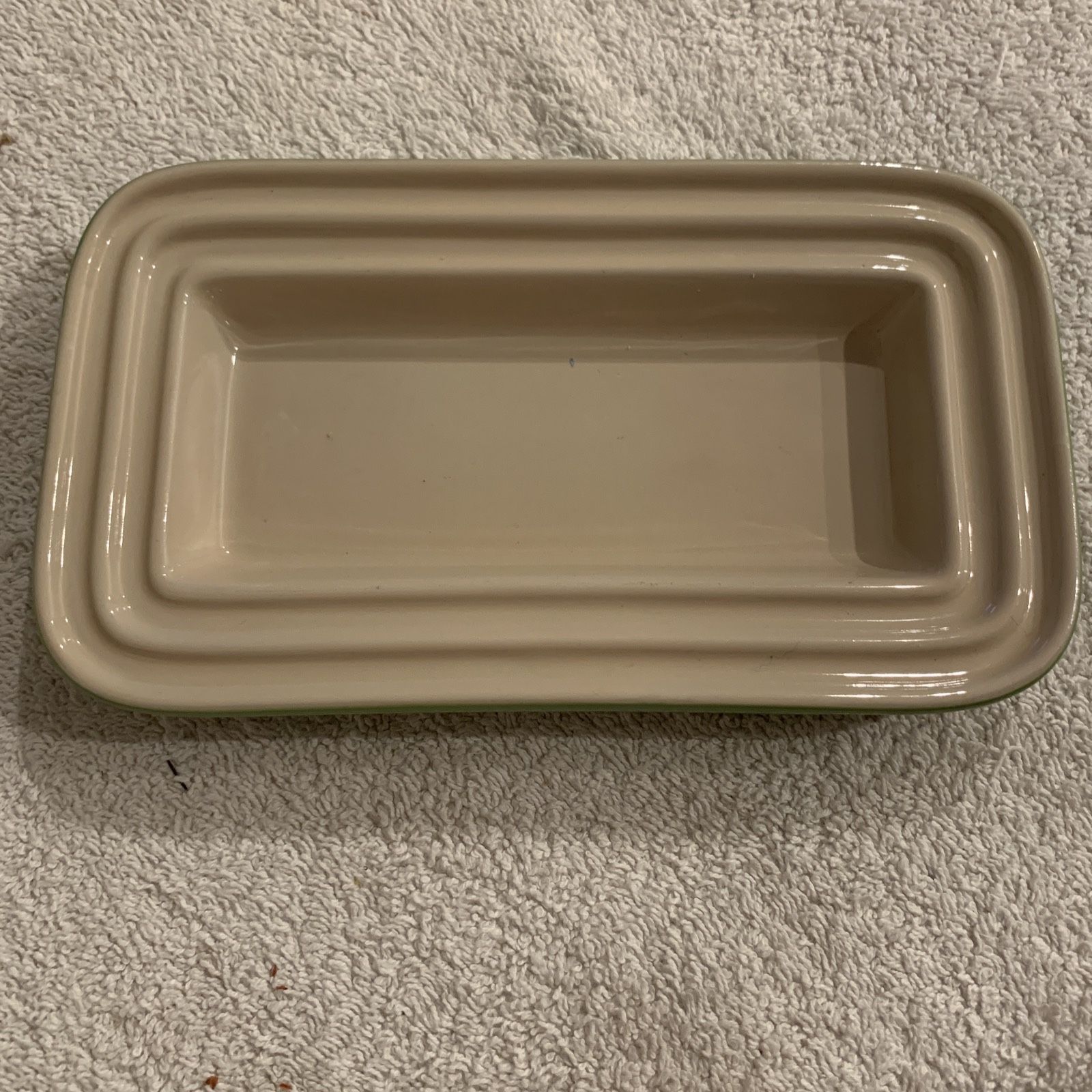 LE CREUSET Stoneware Green Butter Dish -Bottom only