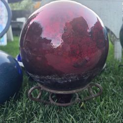 hand-blown art glass sphere, often referred to as a garden orb or a friendship ball. $10 ea