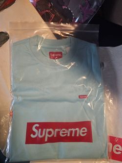 Supreme small box tee (Cyan) size S